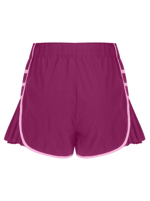 Ladies new style sports quick-drying pleated shorts - K - 6 COLORS -