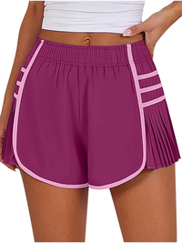 Thumbnail for Ladies new style sports quick-drying pleated shorts - K - 6 COLORS -