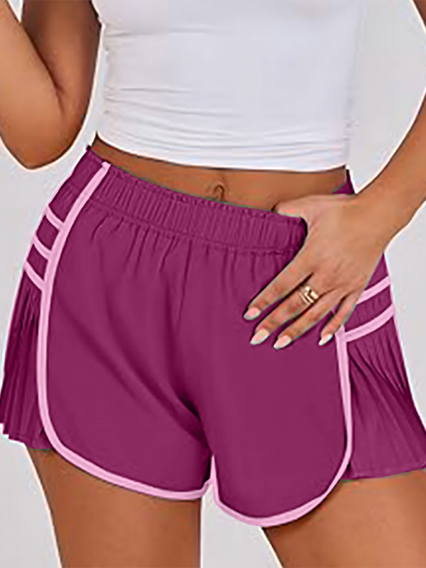 Ladies new style sports quick-drying pleated shorts - K - 6 COLORS -