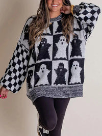 Thumbnail for Halloween Loose Crew Neck Sweater - K - 5 COLORS -