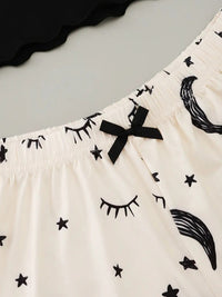 Thumbnail for Eyelash Print Camisole Top Star Moon Shorts Loungewear Set - 2 PCS. - K - 1 COLOR -