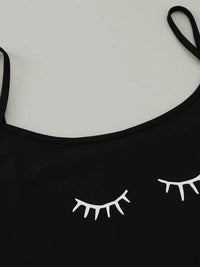 Thumbnail for Eyelash Print Camisole Top Star Moon Shorts Loungewear Set - 2 PCS. - K - 1 COLOR -