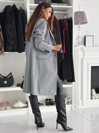 Thumbnail for Autumn and winter simple long-sleeved solid color single-breasted Jacket/Coat - K - 4 COLORS -