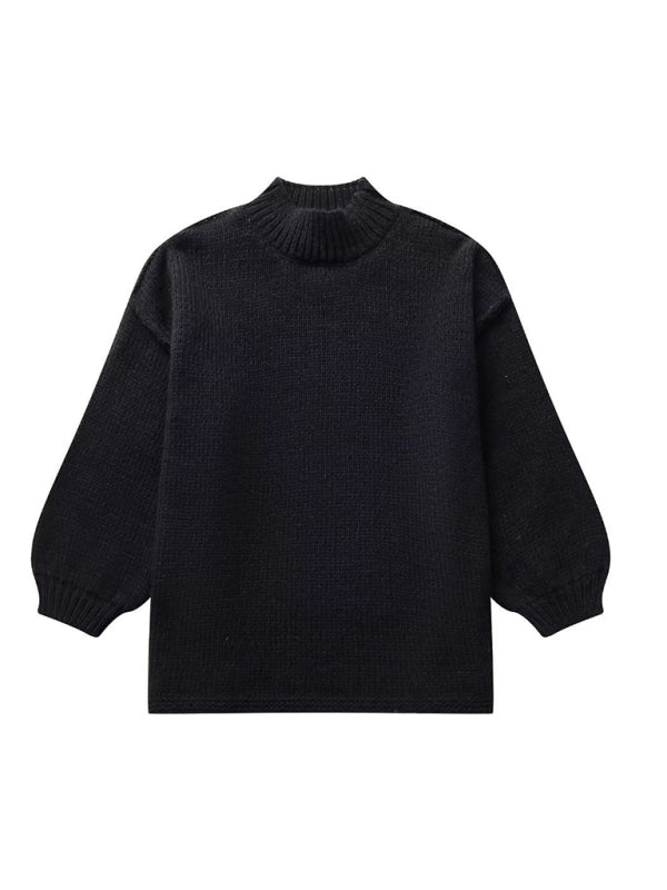 Fashion Loose Casual Knitted Pullover Sweater - K - 4 COLORS -