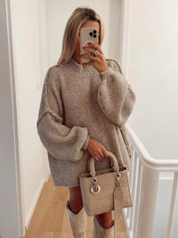 Thumbnail for Fashion Loose Casual Knitted Pullover Sweater - K - 4 COLORS -