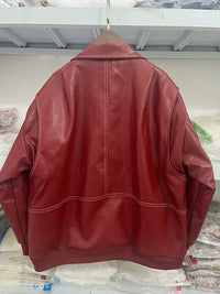 Thumbnail for Vintage Faux Leather Motorcycle Jacket - K - 5 COLORS -