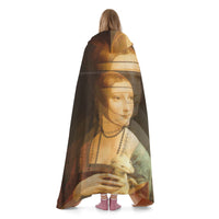 Thumbnail for OOTO - LEONARDO DAVINCI Lady with an Ermine - SF_F15 Hooded Blanket - 2 SIZES -