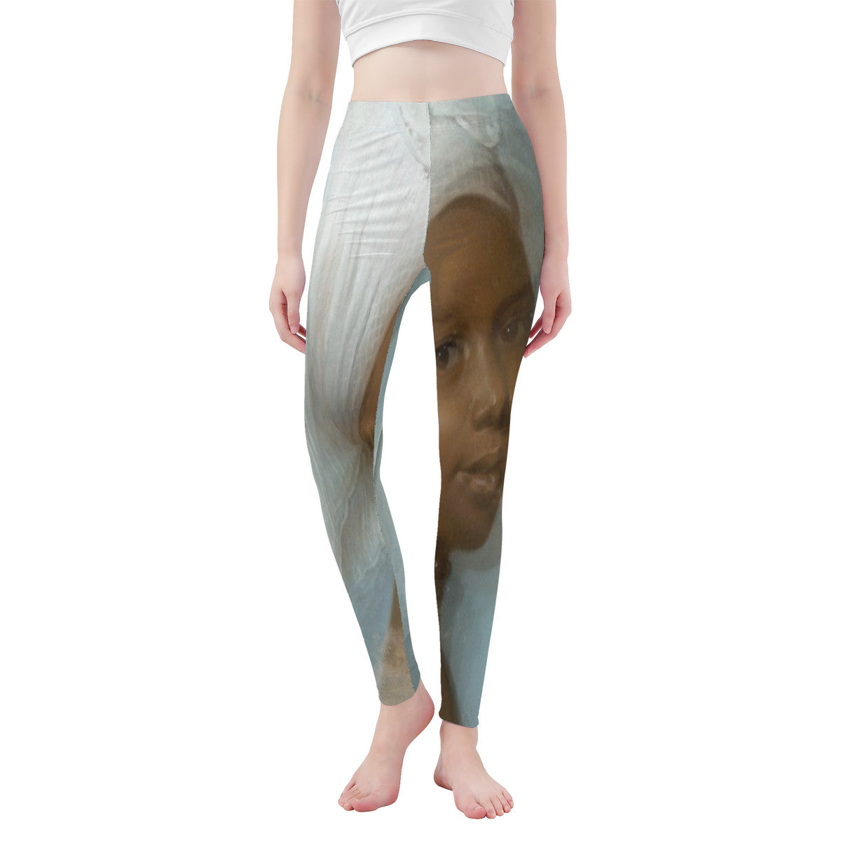 OOTO - YOUNG SWISS WOMAN X ARTIST UNKNOWN / CIRCA 1800 - D48 All-Over Print Yoga Leggings - 1 COLOR -