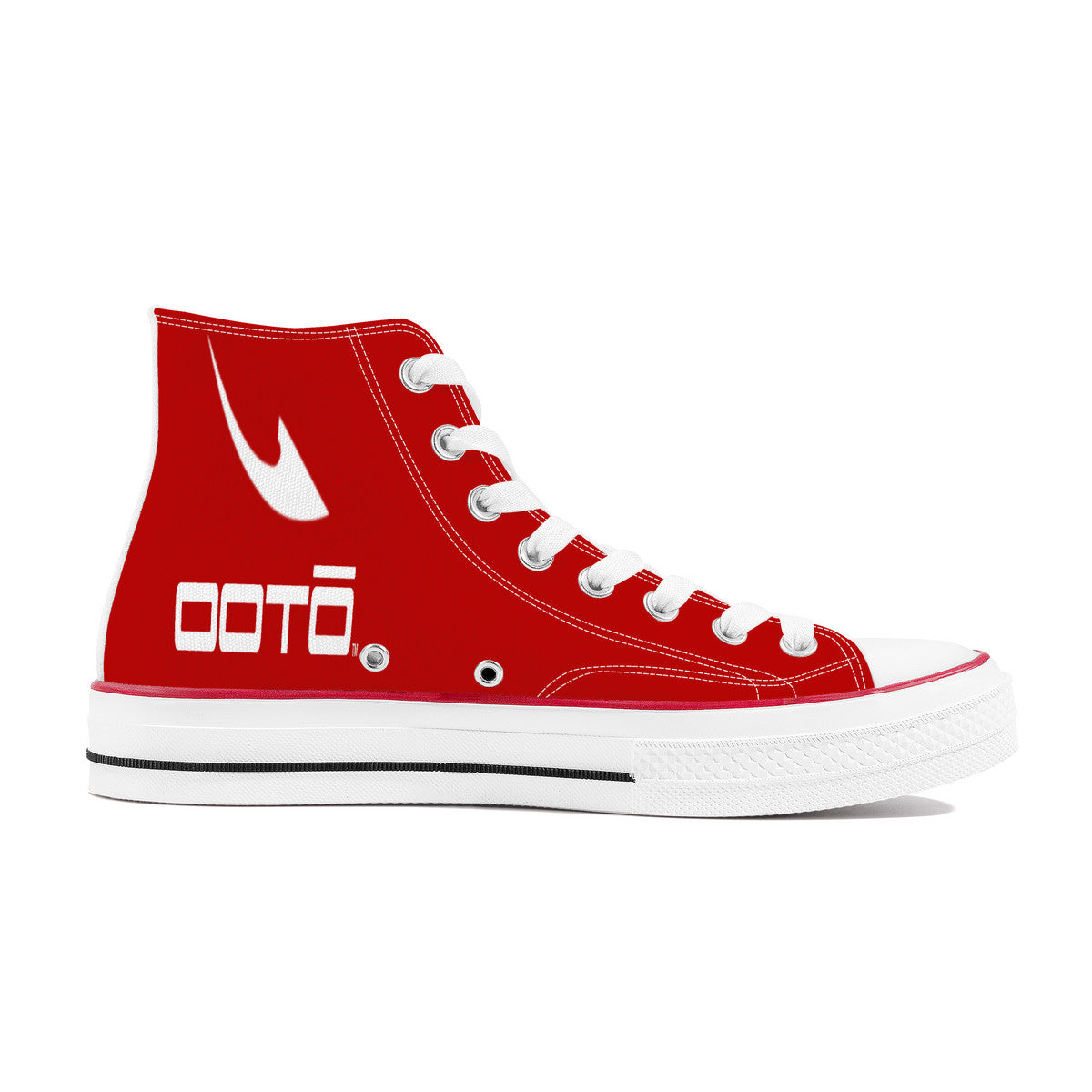 OOTO - STRETCHED DASH - D70 High Top Canvas Shoes - White sole - Mens & Women - 1 COLOR -