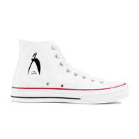 Thumbnail for BIG STEPPIN GLYPHIC EN BLACK - D70 High Top Canvas Shoes - White soles - 1 COLOR -