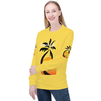 Thumbnail for OOTO - BEACH LIFE! - D84 Women's All Over Print Sweatshirt - COOL DAYS & NIGHT TIME - 1 COLOR -