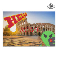 Thumbnail for OOTO - AL POSTCARD SELFIE - HELLO FROM ROME - PUZZLE_H2 Chipboard Jigsaw Puzzle (1000-Piece) -