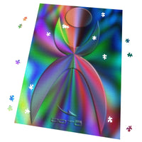 Thumbnail for OOTO - GLYPHIC EN GLASS PRISMATIC - PUZZLE_V1 Cardboard Jigsaw Puzzle (1000-Piece) -