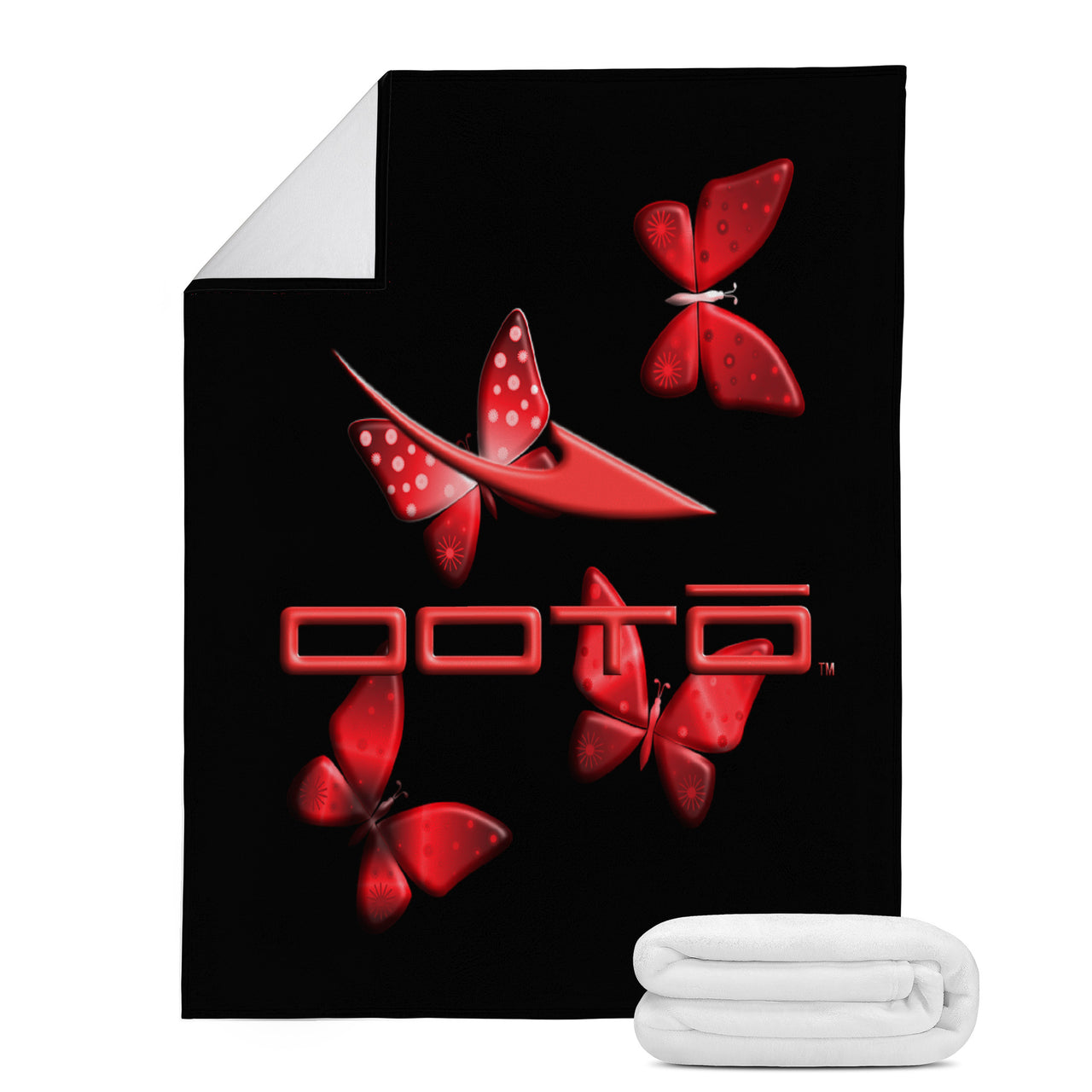 OOTO - DASH AND BUTTERFLIES - D43 Blanket - 3 SIZES -