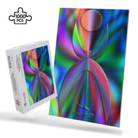 Thumbnail for OOTO - GLYPHIC EN GLASS PRISMATIC - PUZZLE_V1 Cardboard Jigsaw Puzzle (1000-Piece) -