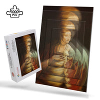 Thumbnail for OOTO - LEONARDO DAVINCI Lady with an Ermine - PUZZLE_V1 Cardboard Jigsaw Puzzle (1000-Piece) -