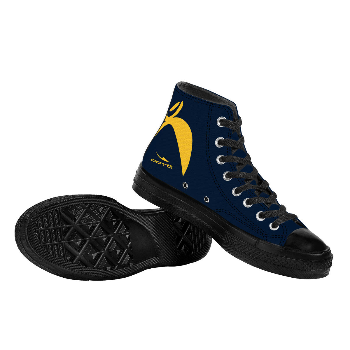 STRETCHED BIG STEPPIN GLYPHIC EN MAIZE - SF_D71 High Top Canvas Shoes - Black soles - 1 COLOR -