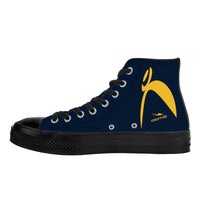 Thumbnail for STRETCHED BIG STEPPIN GLYPHIC EN MAIZE - SF_D71 High Top Canvas Shoes - Black soles - 1 COLOR -