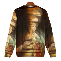 Thumbnail for LEONARDO DAVINCI Lady with an Ermine X OOTO - D84 Women's All Over Print Sweatshirt - 1 COLOR -