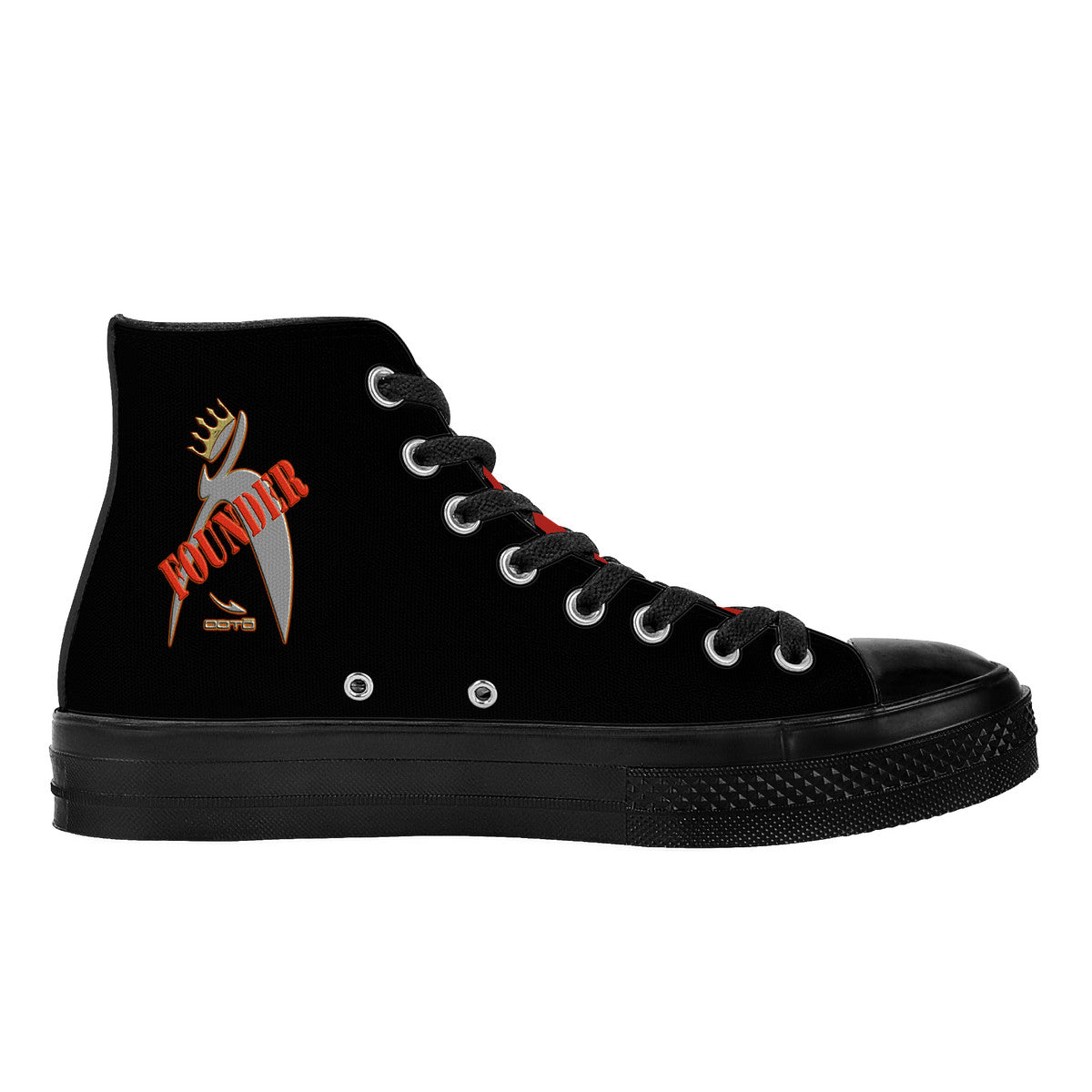 ITEM 24.) FOUNDER - CROWNED BIG STEPPIN GLYPHIC - SF_D71 High Top Canvas Shoes - Men sizes 5-11 or Women sizes 5-11 - 1 COLOR -