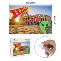 Thumbnail for OOTO - AL POSTCARD SELFIE - HELLO FROM ROME - PUZZLE_H2 Chipboard Jigsaw Puzzle (1000-Piece) -