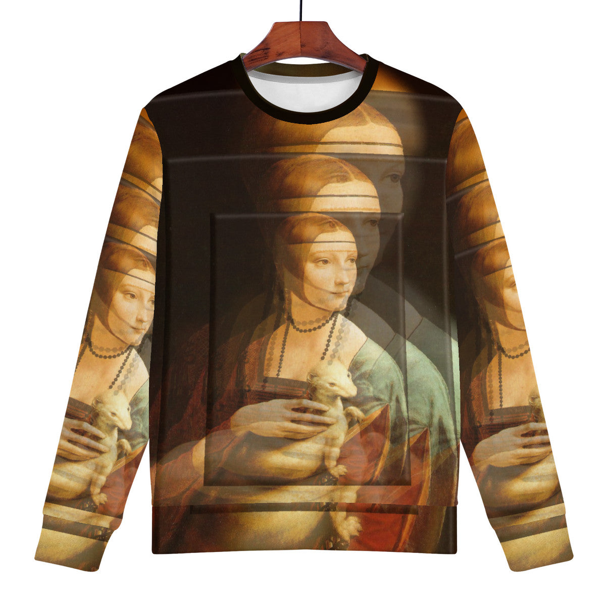 LEONARDO DAVINCI Lady with an Ermine X OOTO - D84 Women's All Over Print Sweatshirt - 1 COLOR -