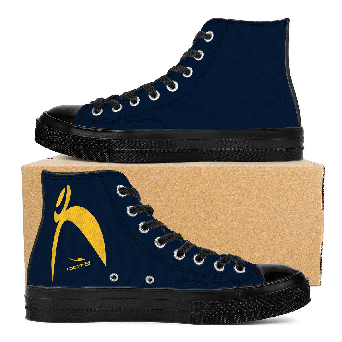 STRETCHED BIG STEPPIN GLYPHIC EN MAIZE - SF_D71 High Top Canvas Shoes - Black soles - 1 COLOR -