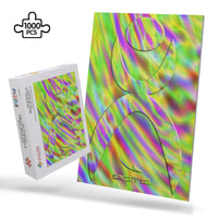 Thumbnail for OOTO - GLYPHIC EN GLASS NEON TIDE - PUZZLE_V1 Cardboard Jigsaw Puzzle (1000-Piece)