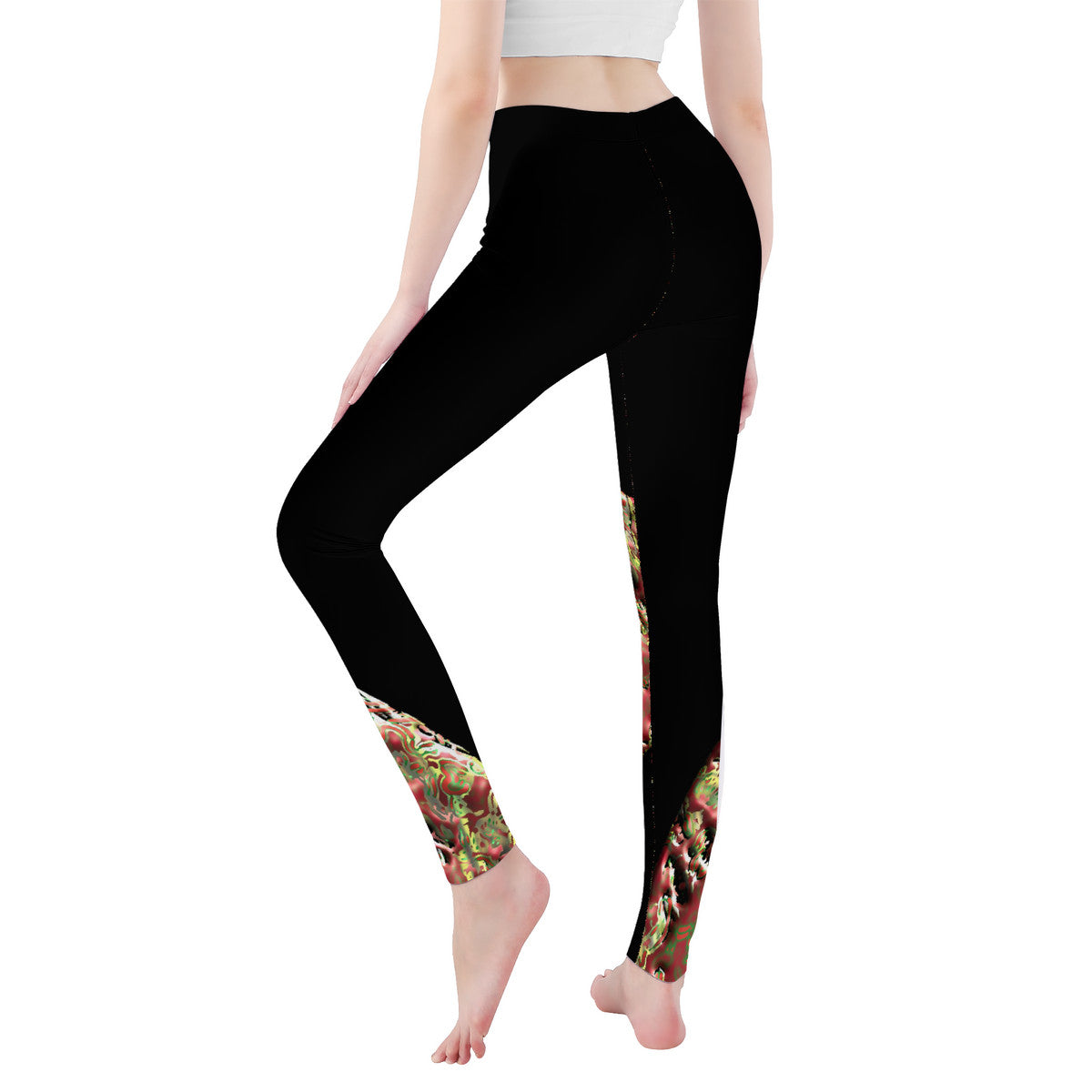 OOTO - GLYPHIC EN HALTED PHASE X2 NB - D48 All-Over Print Yoga Leggings - 1 COLOR -