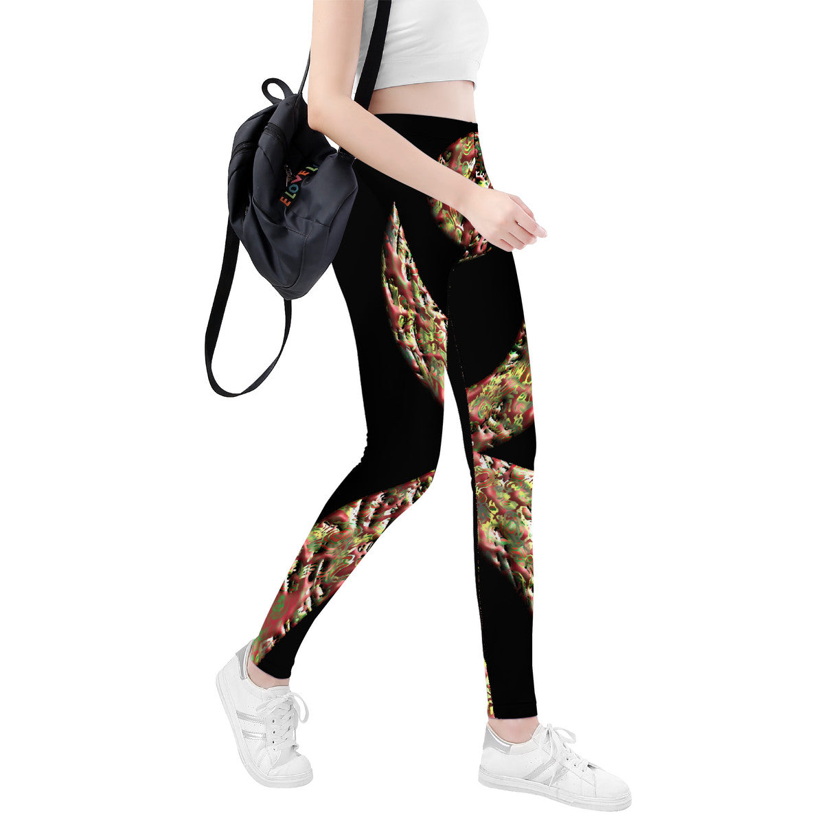 OOTO - GLYPHIC EN HALTED PHASE X2 NB - D48 All-Over Print Yoga Leggings - 1 COLOR -