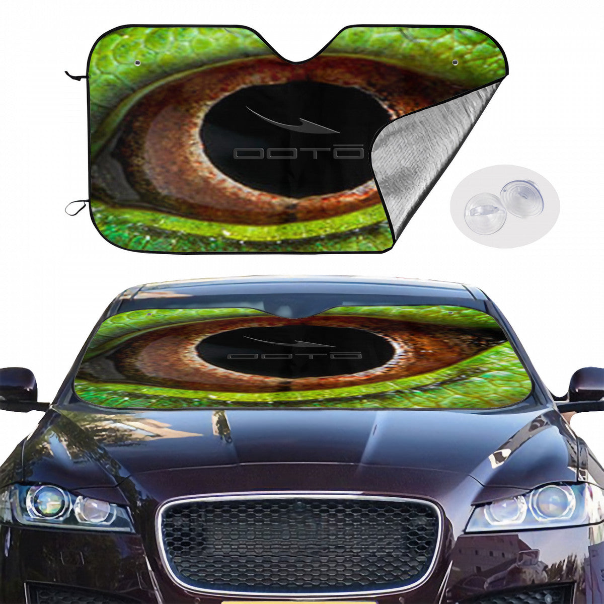 OOTO - REPTILES EYE - HC_T36 Car Windshield Sunshade (multi-size) - 2 SIZES - 1 COLOR -