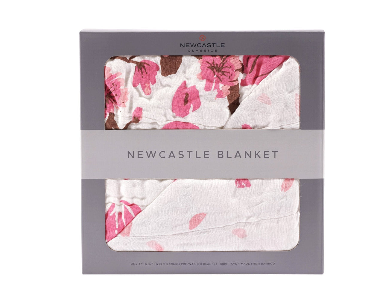 Cherry Blossom Bamboo Muslin Newcastle Blanket -