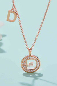 Thumbnail for Moissanite A to J Initial Pendant Necklace