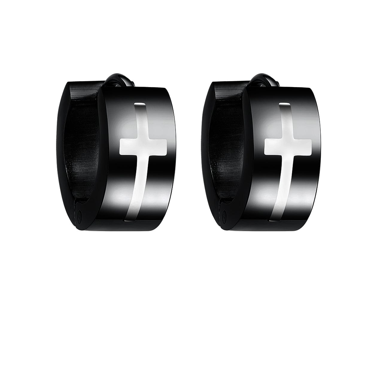 Mister - Cross Huggie Earring - SINGLE OR PAIR - 3 COLORS -