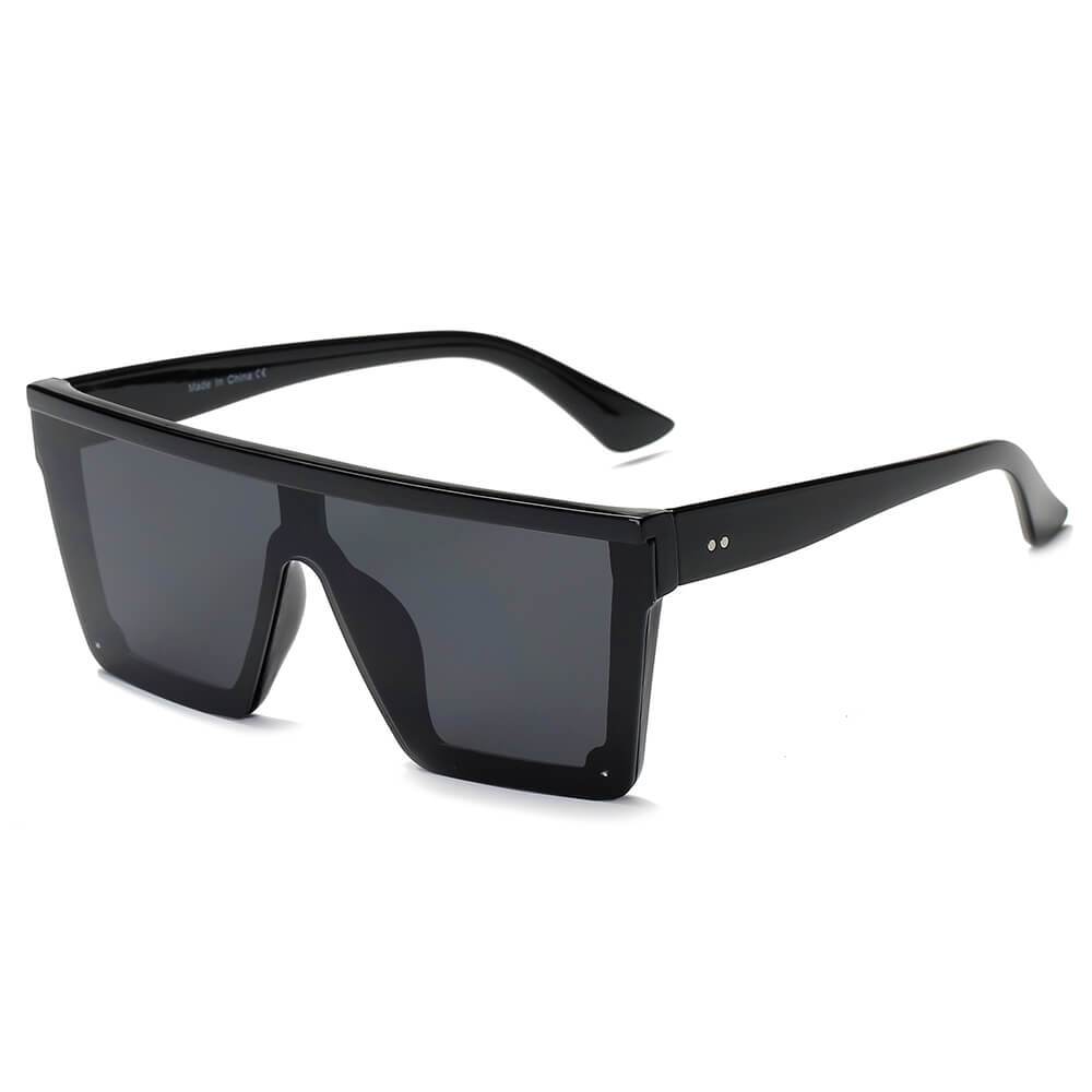 Guelph | S2069 - Flat Top Square Oversize Fashion Sunglasses - 4 COLORS -