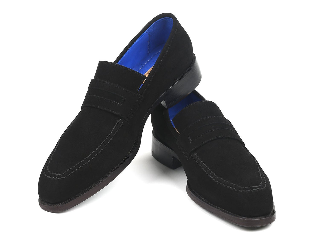 Paul Parkman - Black Suede Goodyear Welted Loafers -