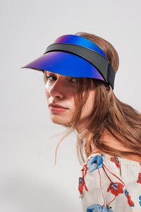 Thumbnail for Q2 - Visor Cap in Blue - 1 COLOR -