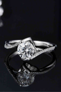 Thumbnail for 1 Carat Moissanite 925 Sterling Silver Twisted Ring