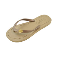 Thumbnail for SAND BY SAYA N.Y. - Gold Shell - Studs Flat Flip Flops Sandal - 4 COLORS -