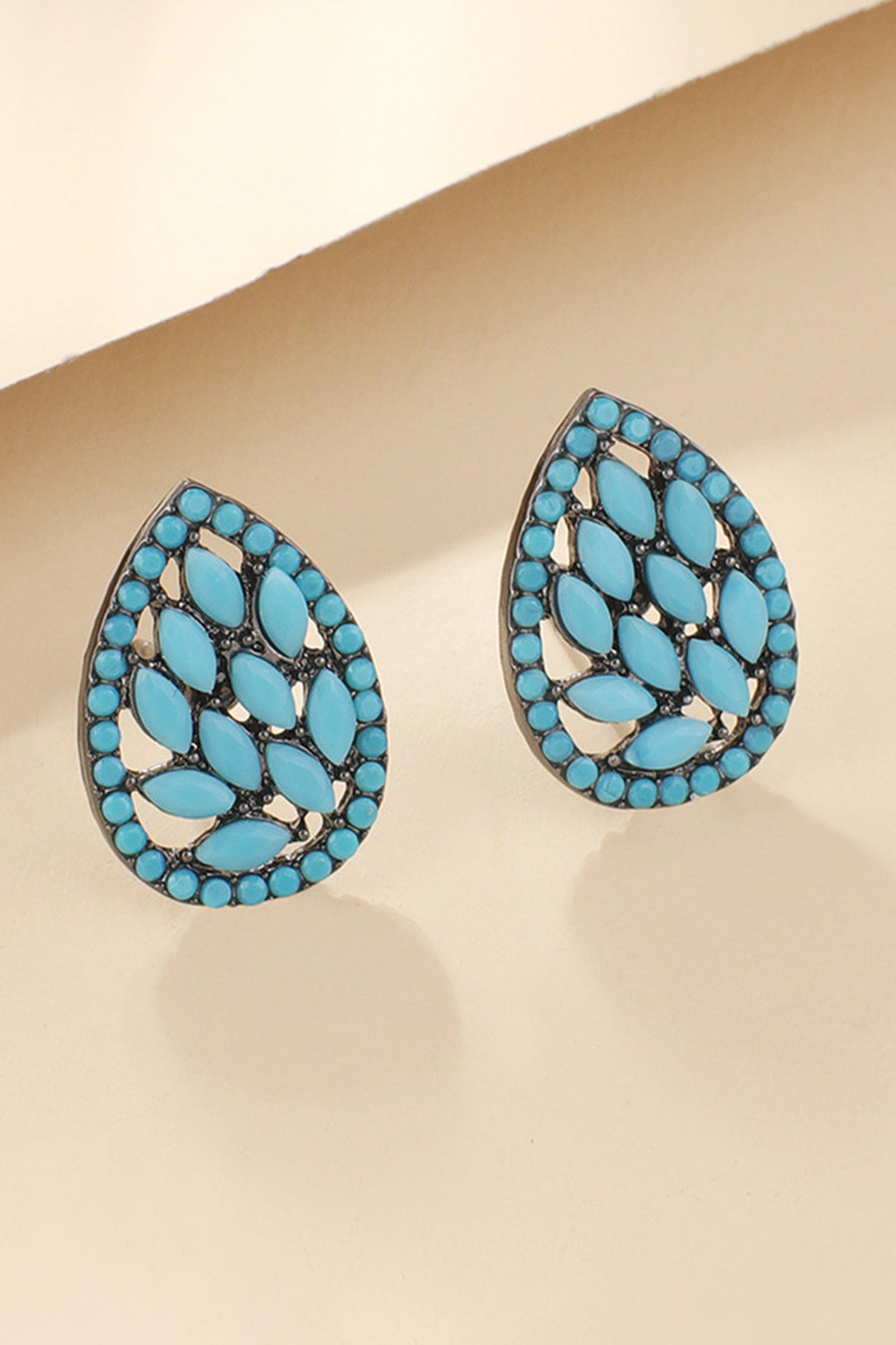 Turquoise Stud Earrings - T - 8 STYLES -