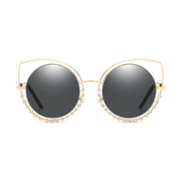 Thumbnail for Holland | A21 - Designer Pearl-Studded Cut-Out Cat Eye Princess Sunglasses - 5 COLORS -