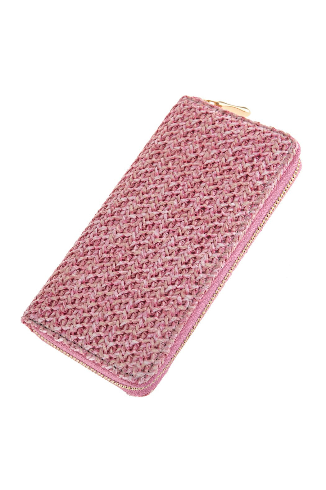 Crocheted Single Zipper Wallet - 6 COLORS -