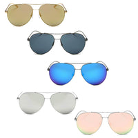 Thumbnail for Estero | CD01 - Oversize Mirrored Lens Aviator Sunglasses - 5 COLORS -