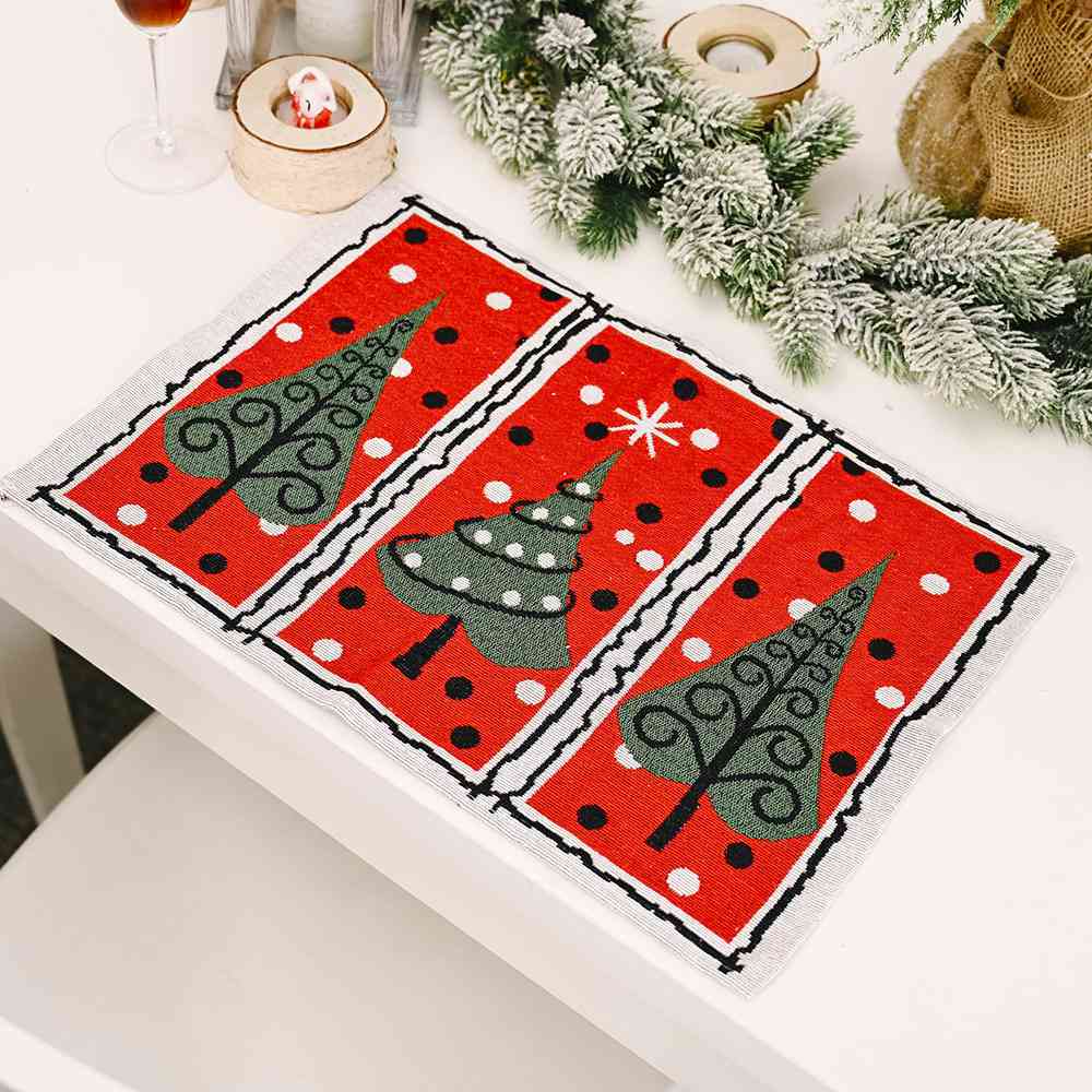 Assorted 2-Piece Christmas Placemats - 2 PCS. - CHOOSE 1 GET 1 RANDOM PICK - [5-10 DAY DELIVERY] - T - 4 PATTERNS/COLORS -