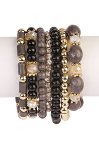 Thumbnail for Riah Fashion -  - Multibead Stackable Bracelet - 7 COLORS -