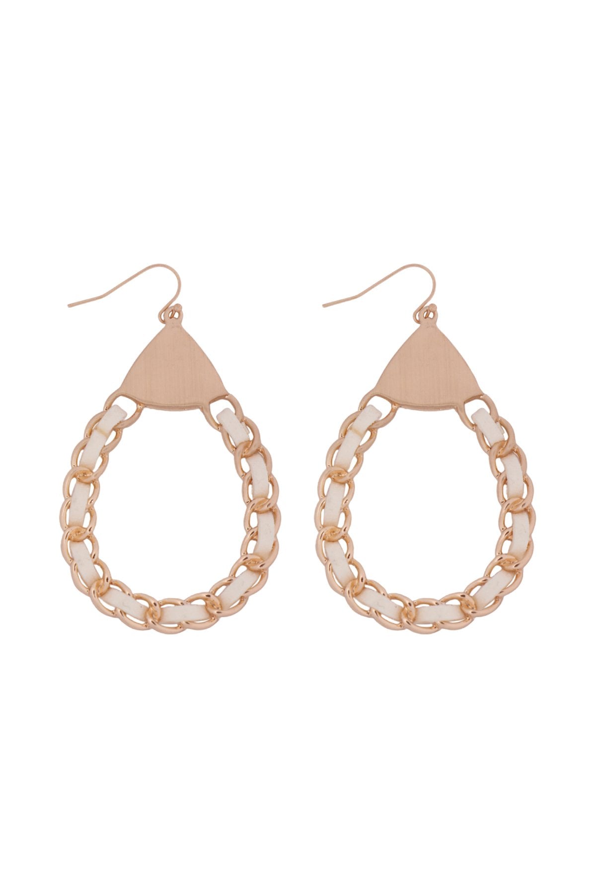 Chanel Link Chain Drop Earrings - 5 COLORS -