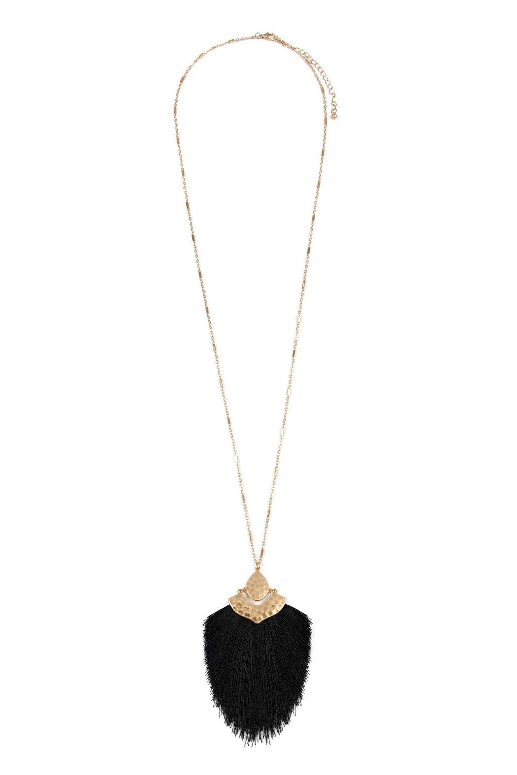 Arrow Shaped Tassel Pendant Linked Necklace - 10 COLORS -