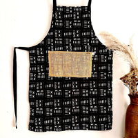 Thumbnail for Sunsum - The Mashona, Adjustable, Burlap Pocket, Wax Print Aprons - 5 COLORS -