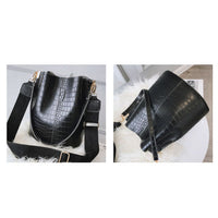 Thumbnail for ClaudiaG - Blake Shoulder Bag - Black Croc - 1 COLOR -