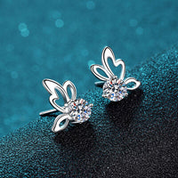 Thumbnail for 1 Carat Moissanite Butterfly Shape Earrings